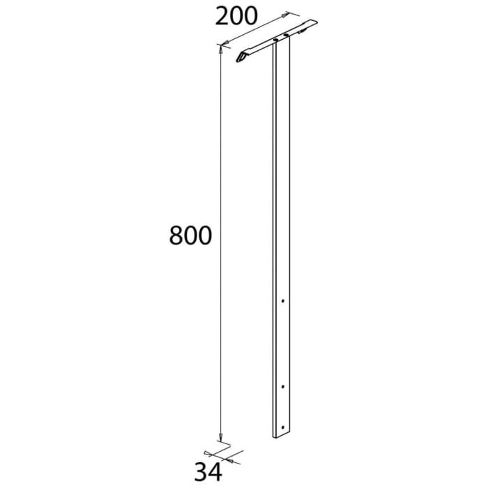 Bravat Aufhängung für Duschkörbe an Duschkabinenwände, 80 cm