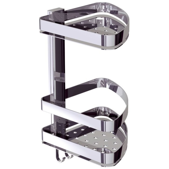 Bravat Eck-Duschkorb mit 2 Etagen 19,8 cm