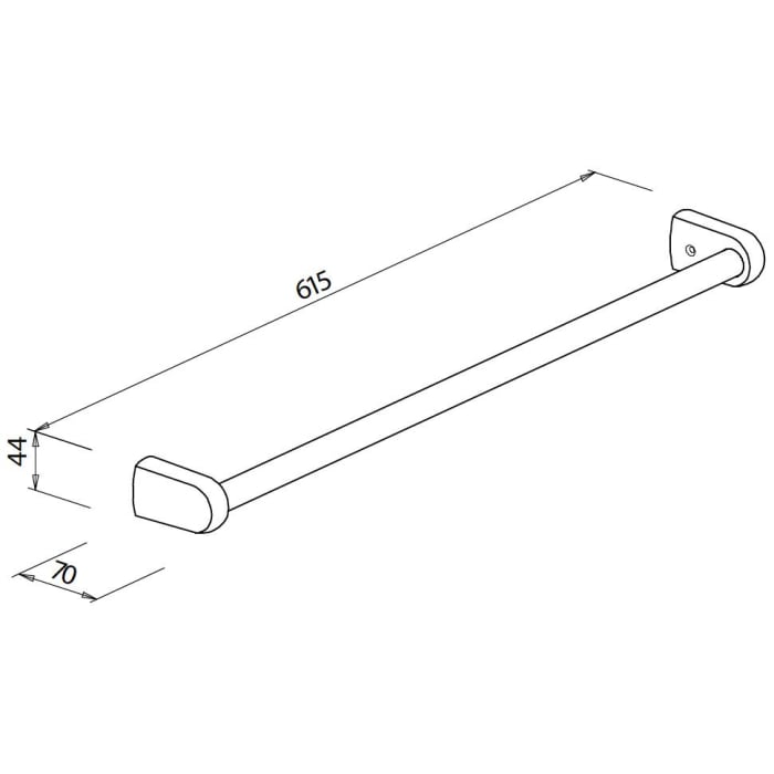 Bravat Metasoft Badetuchstange 61,5 cm