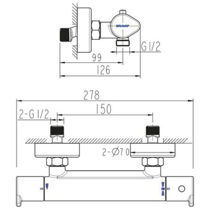 Bravat Palma Brausethermostat