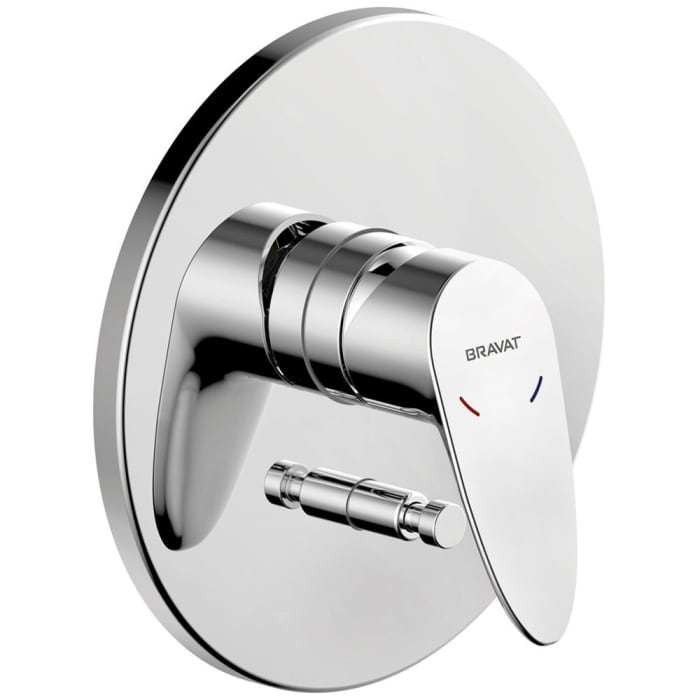 Bravat Palma Fertigset für UP-Wannenfüll- und Brausearmatur