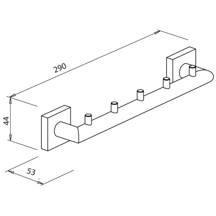 Bravat Quaruna Hakenleiste mit 5 Haken