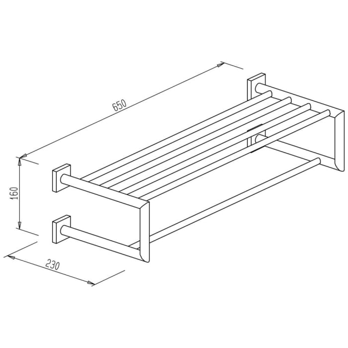 Bravat Quaruna Handtuchablage 64 cm