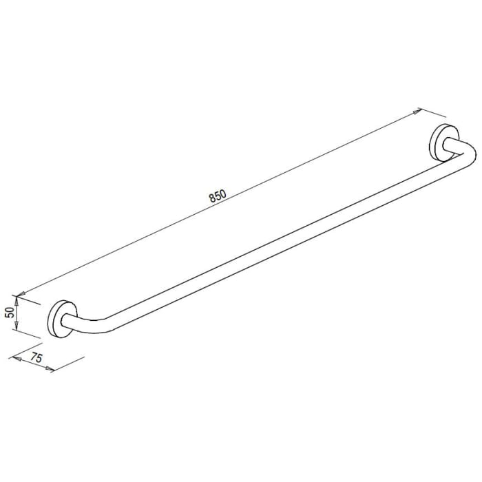 Bravat Varuna Badetuchstange 85 cm rund