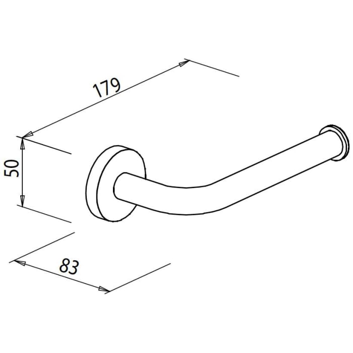 Bravat Varuna WC-Papierhalter ohne Deckel, rechts