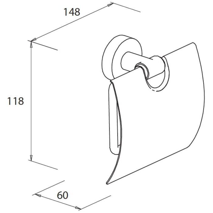 Bravat Varuna WC-Papierhalter mit Deckel