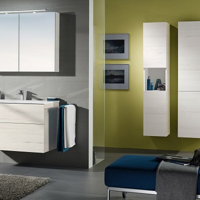 Sanipa 3way Hochschrank 35 cm, 1 offenes Fach, 2 Türen mit Türanschlag rechts