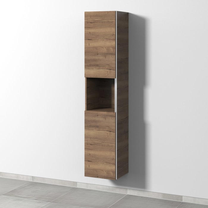Sanipa 3way Hochschrank 35 cm, 1 offenes Fach, 2 Türen mit Türanschlag links