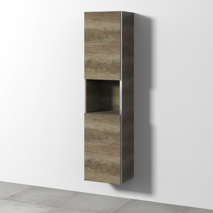 Sanipa 3way Hochschrank 40 cm, 1 offenes Fach, 2 Türen mit Türanschlag links