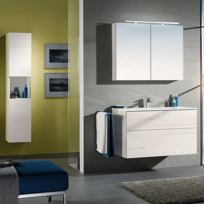 Sanipa 3way Hochschrank 40 cm, 1 offenes Fach, 2 Türen mit Türanschlag links