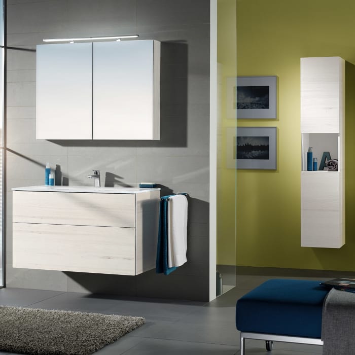 Sanipa 3way Hochschrank 40 cm, 1 offenes Fach, 2 Türen mit Türanschlag rechts