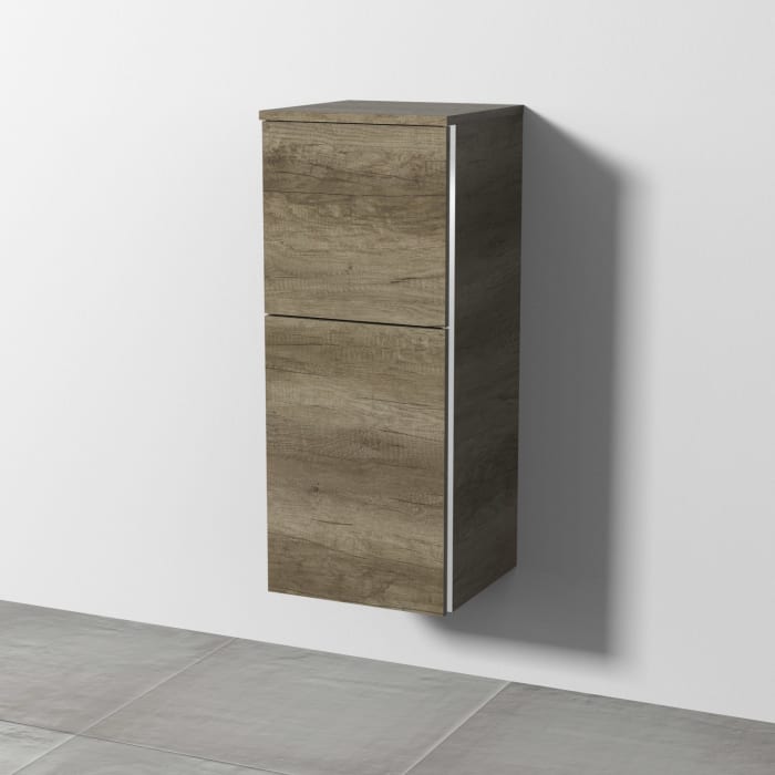 Sanipa 3way Mittelschrank 35 cm, 1 Tür mit Anschlag links, 1 Auszug, mit Griff-Leiste