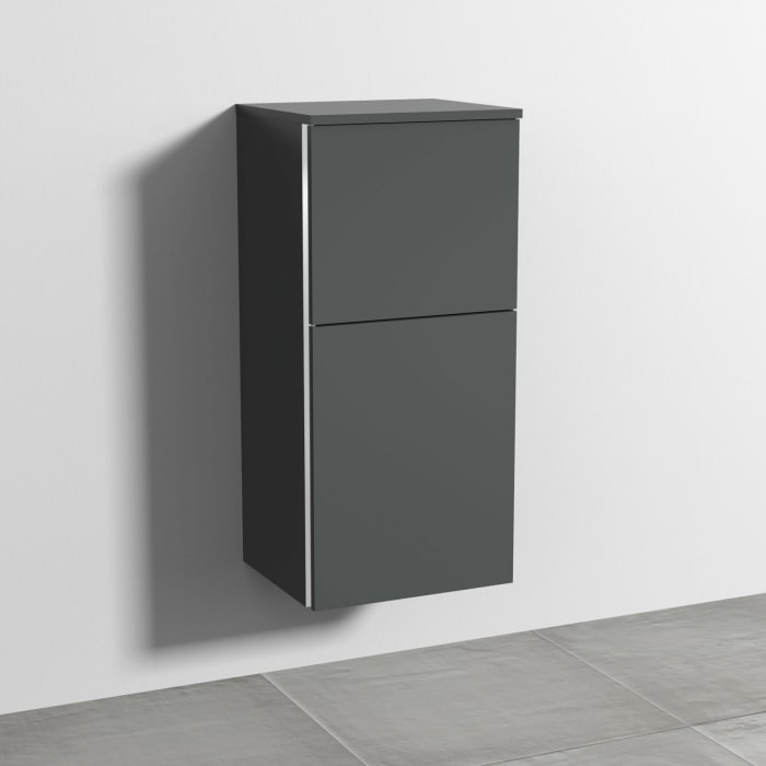 Sanipa 3way Mittelschrank 40 cm, 1 Tür mit Anschlag rechts, 1 Auszug, mit Griff-Leiste