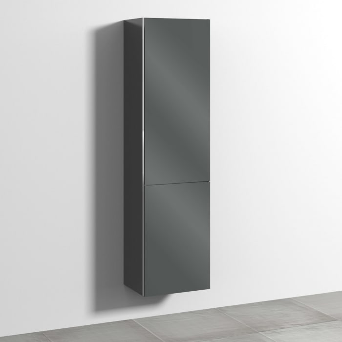 Sanipa 3way Stauraumschrank 45 cm, 1 Wäschekorbklappe, 1 Tür mit Türanschlag rechts, mit Stangengriff