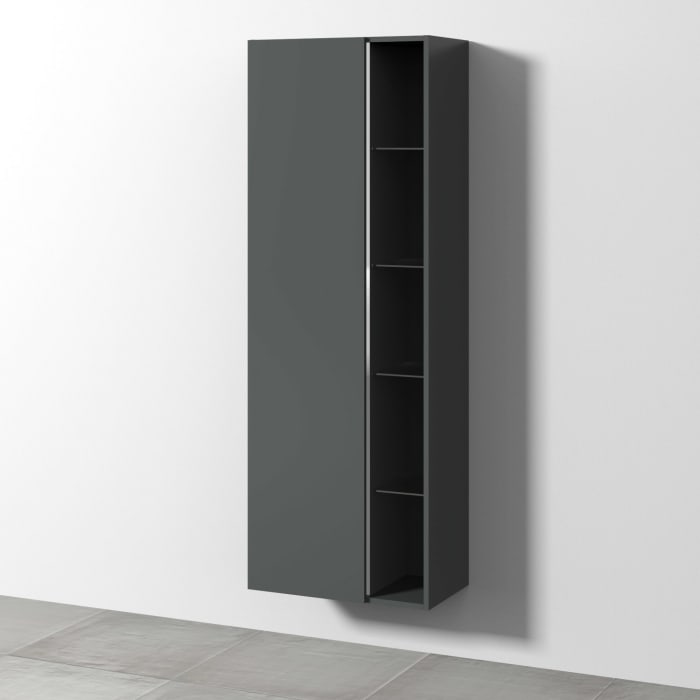 Sanipa 3way Stauraumschrank 60 cm, 1 offenes Fach rechts, 1 Tür mit Türanschlag links, mit Stangengriff