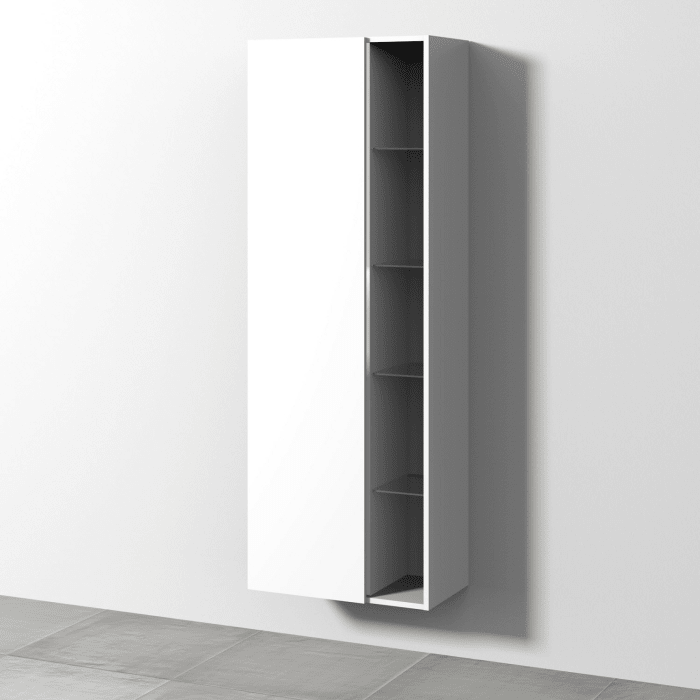 Sanipa 3way Stauraumschrank 60 cm, 1 offenes Fach rechts, 1 Tür mit Türanschlag links, mit Stangengriff