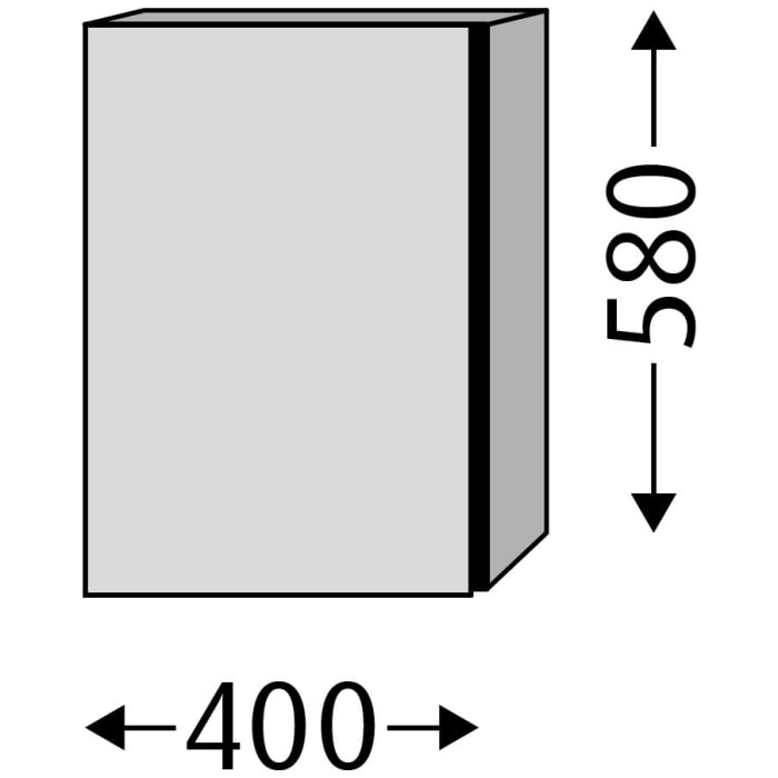 Sanipa 3way Unterschrank 40 cm, 1 Tür mit Türanschlag links