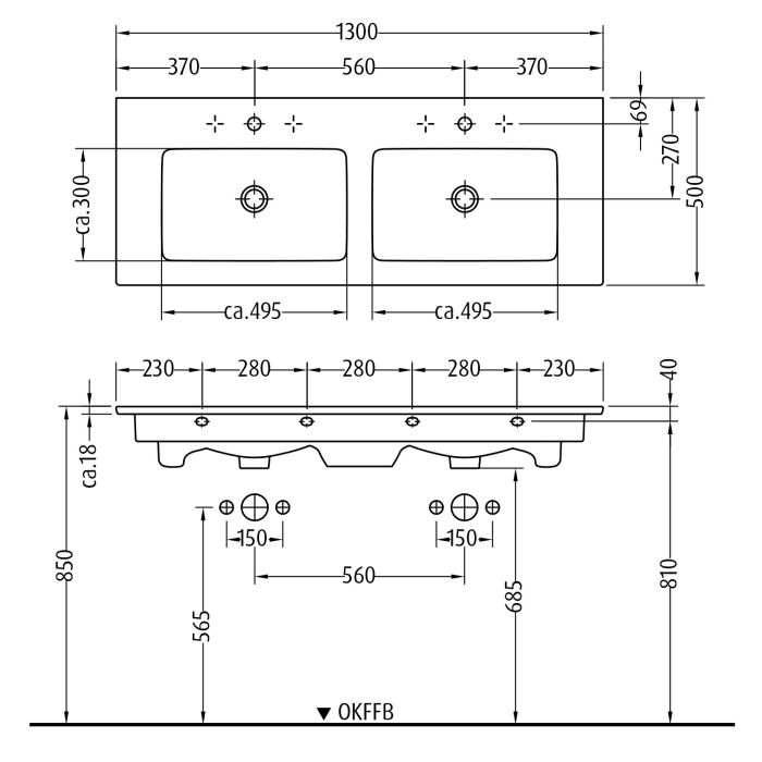Villeroy & Boch Venticello Waschtisch mit Sanipa 3way Unterschrank 120 cm