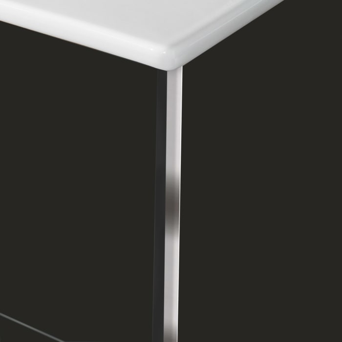 Sanipa 3way Kombination mit Keramik-Doppelwaschtisch Finion 100 cm, 2 Auszüge mit Griff-Leiste