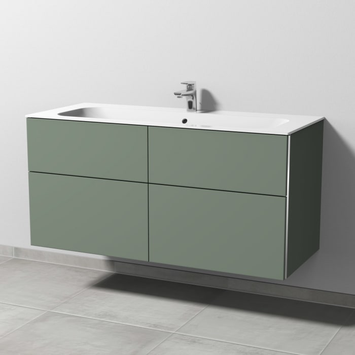 Sanipa 3way Kombination mit Keramikwaschtisch Finion 120 cm, 4 Auszüge mit Griff-Leiste