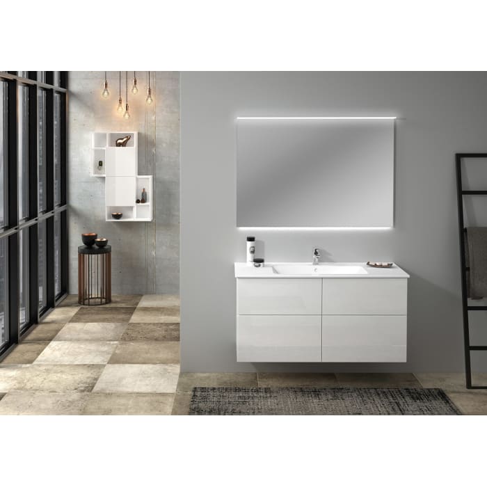 Sanipa 3way Waschtischunterbau für Keramik-Waschtisch ME by Starck 123 cm, 4 Auszüge mit Griffleisten