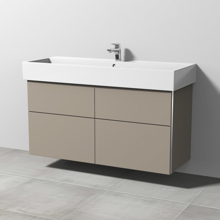 Sanipa 3way Waschtischunterbau für Keramik-Waschtisch Vero Air 120 cm, 4 Auszüge mit Griffleisten