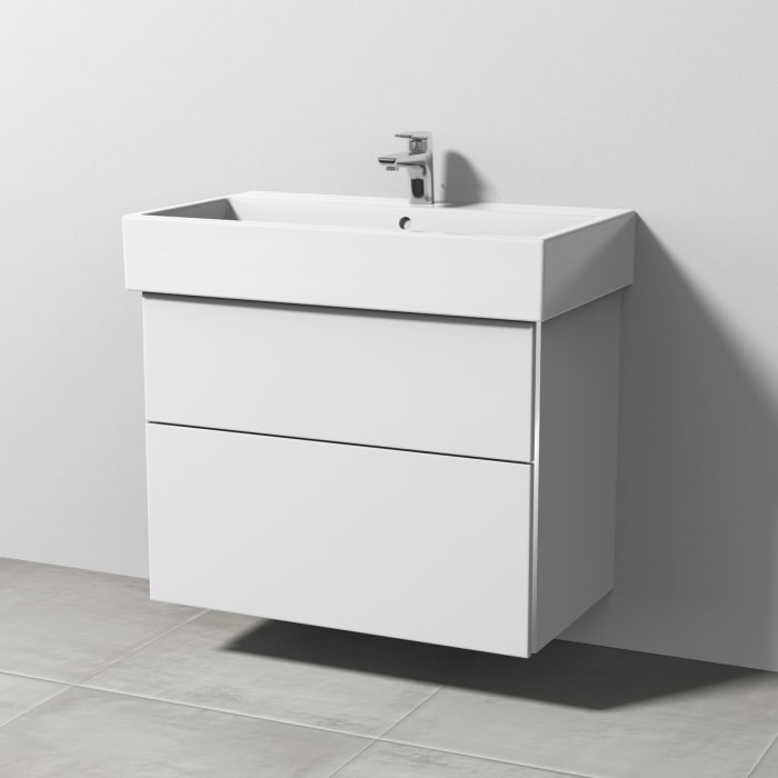 Sanipa 3way Waschtischunterbau für Keramik-Waschtisch Vero Air 80 cm, 2 Auszüge mit Griffleisten