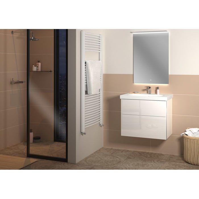 Sanipa 3way Waschtischunterbau für Keramik-Waschtisch Acanto 75 cm, 2 Auszüge mit Griffleisten