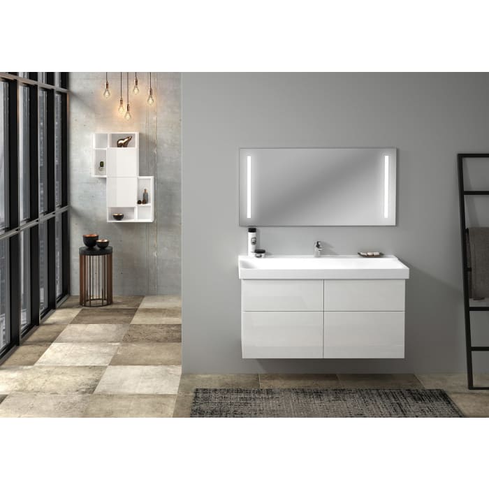 Sanipa 3way Waschtischunterbau für Keramik-Waschtisch Xeno² 120 cm, 4 Auszüge mit Griffleisten