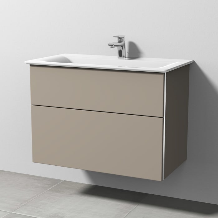 Sanipa 3way Waschtischunterbau für Keramik-Waschtisch Connect Air 84 cm, 2 Auszüge mit Griffleisten