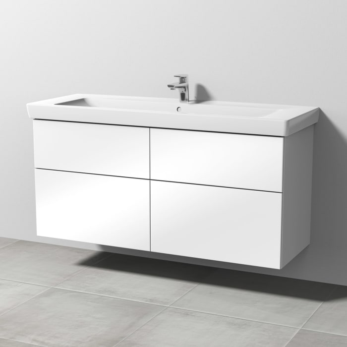 Sanipa 3way Waschtischunterbau für Keramik-Waschtisch Subway 2.0 130 cm, 4 Auszüge mit Push to open