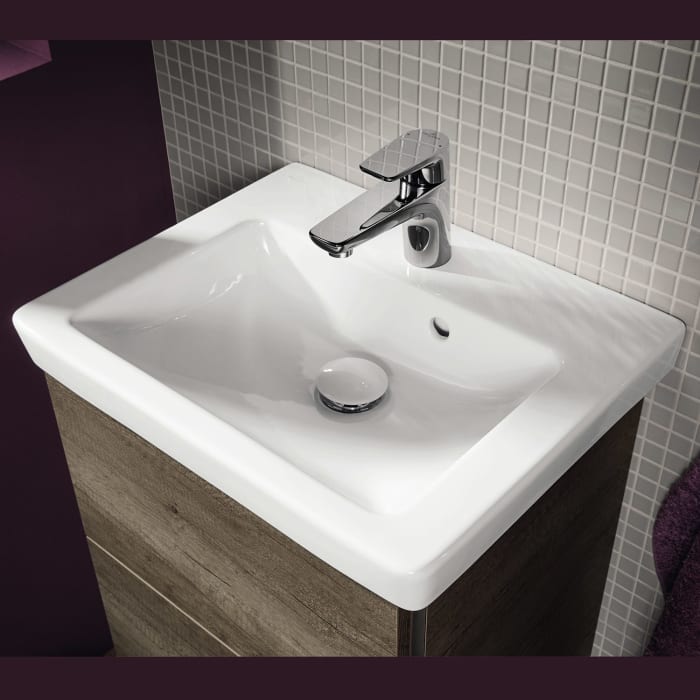 Sanipa 3way Waschtischunterbau für Keramik-Waschtisch Subway 2.0 55 cm, 2 Auszüge mit Griffleisten