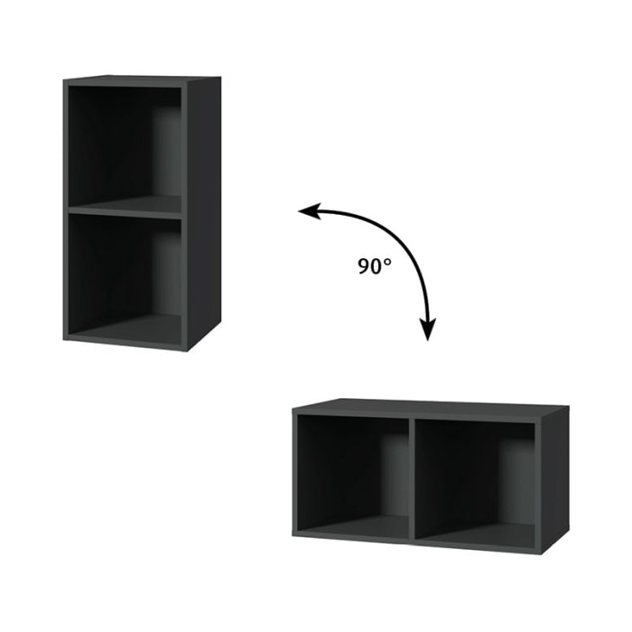 Sanipa Cubes Regalmodul offen 35 x 70 x 32,8 cm mit 2 Fächer