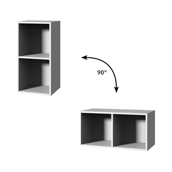 Sanipa Cubes Regalmodul offen 35 x 70 x 32,8 cm mit 2 Fächer