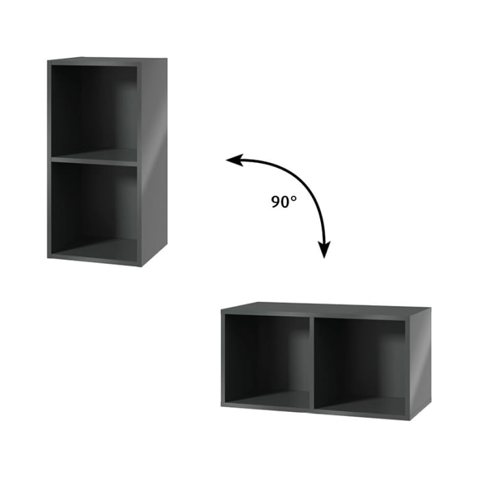 Sanipa Cubes Regalmodul offen 35 x 70 x 32,8 cm mit 2 Fächer