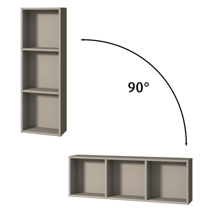 Sanipa Cubes Regalmodul offen 35 x 105 x 18 cm mit 3 Fächer
