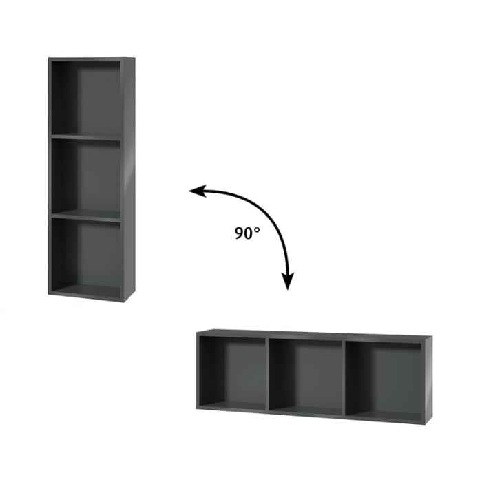 Sanipa Cubes Regalmodul offen 35 x 105 x 18 cm mit 3 Fächer