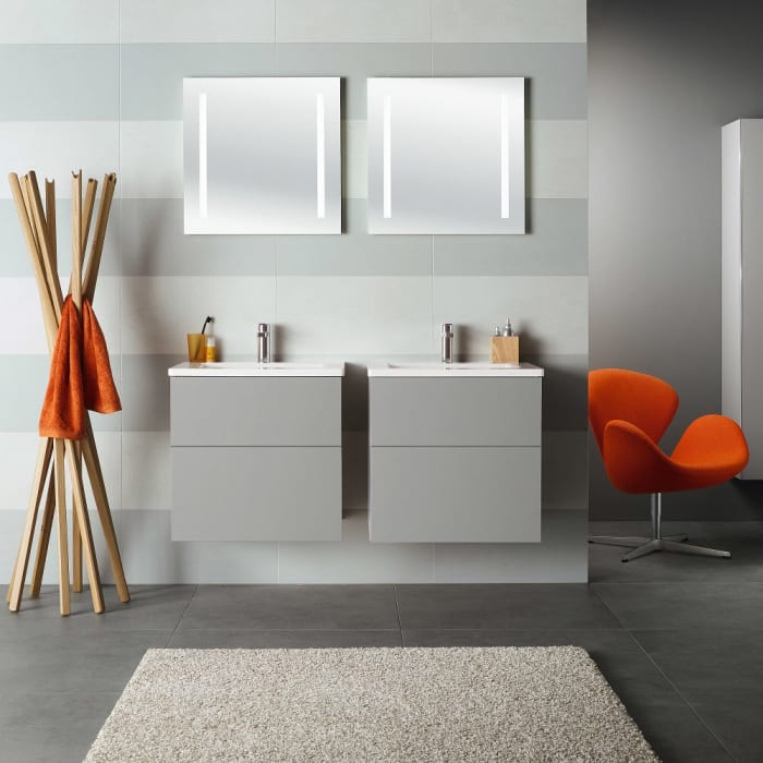 Sanipa Reflection Badspiegel LUCY 60 cm mit warmweißer LED-Beleuchtung