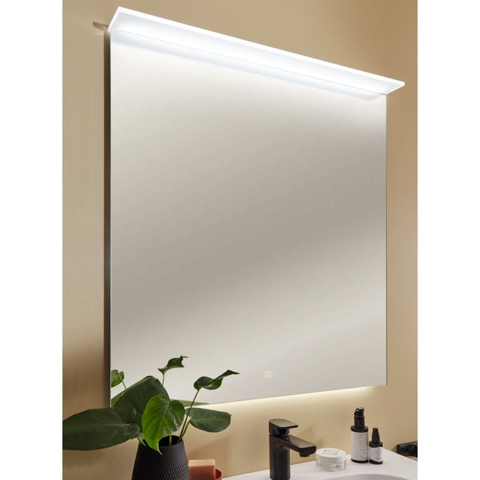 Sanipa Reflection Badspiegel LUCA 80 mit dimmbarer LED-Beleuchtung und den Maßen 80 x 84 cm