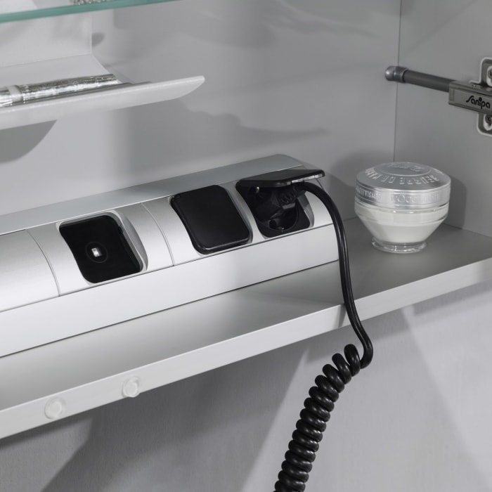 Sanipa Reflection Aluminium-Spiegelschrank ALEX 160 mit LED-Beleuchtung