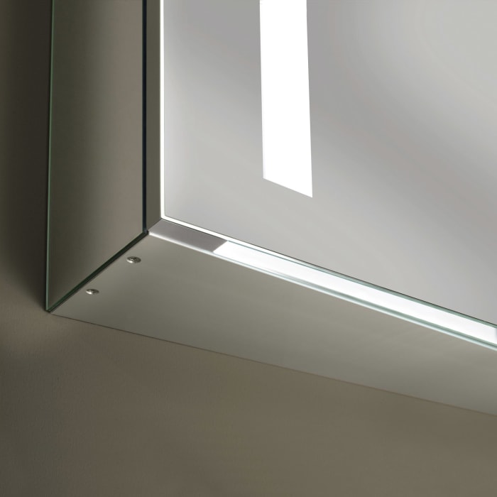 Sanipa Reflection Aluminium-Spiegelschrank ALEX 100 mit LED-Beleuchtung mit Lichtsteuerung