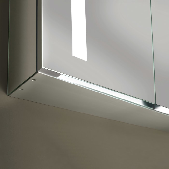 Sanipa Reflection Aluminium-Spiegelschrank ALEX 120 mit LED-Beleuchtung, Mitteltür Rechts