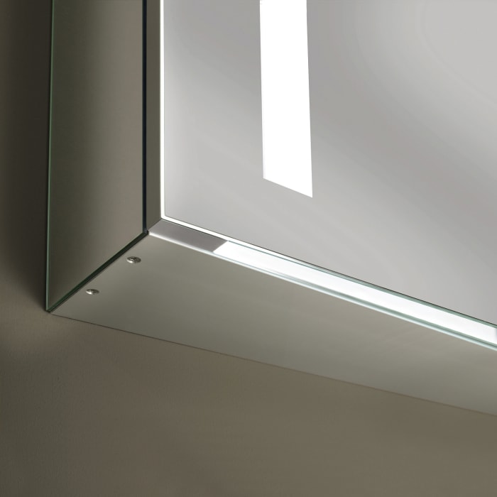 Sanipa Reflection Aluminium-Spiegelschrank ALEX 160 mit LED-Beleuchtung