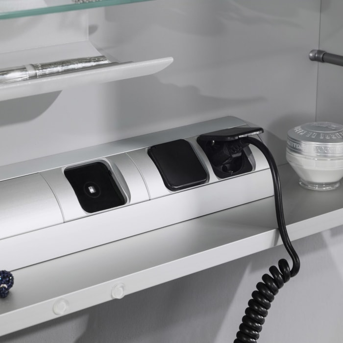 Sanipa Reflection Aluminium-Spiegelschrank ALEX 160 mit LED-Beleuchtung