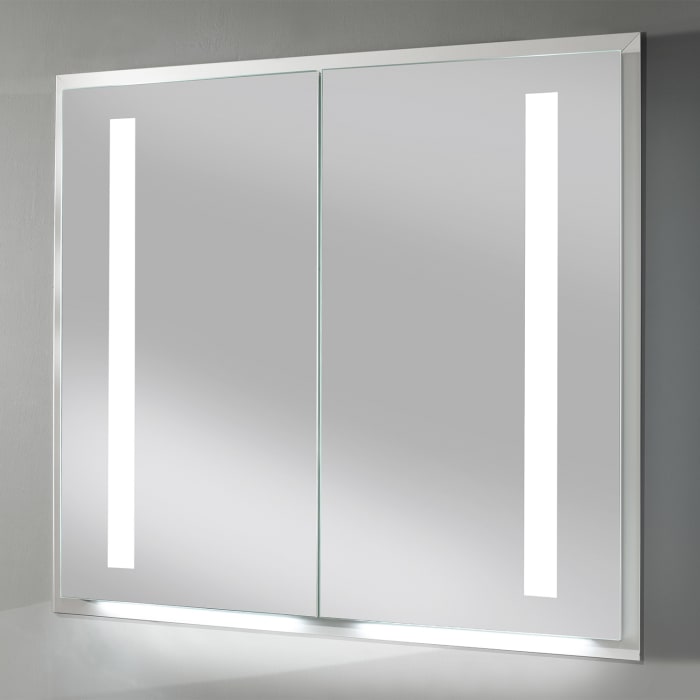 Sanipa Reflection Aluminium-Wandeinbau-Spiegelschrank WILMA 105 mit LED-Beleuchtung