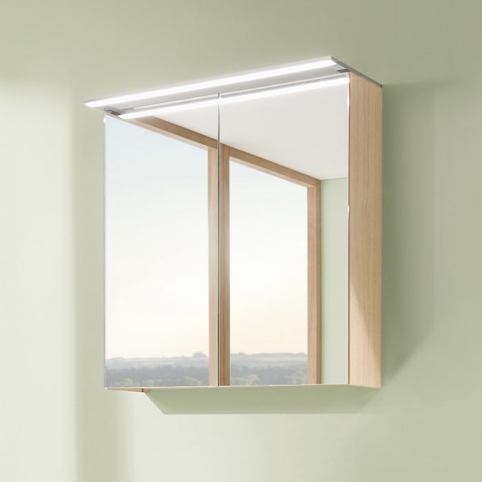 Sanipa Reflection Spiegelschrank MALTE 80 mit LED-Aufsatzleuchte