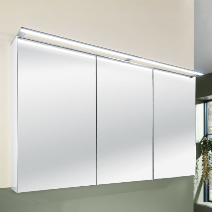 Sanipa Reflection Spiegelschrank MALTE 120 mit LED-Aufsatzleuchte