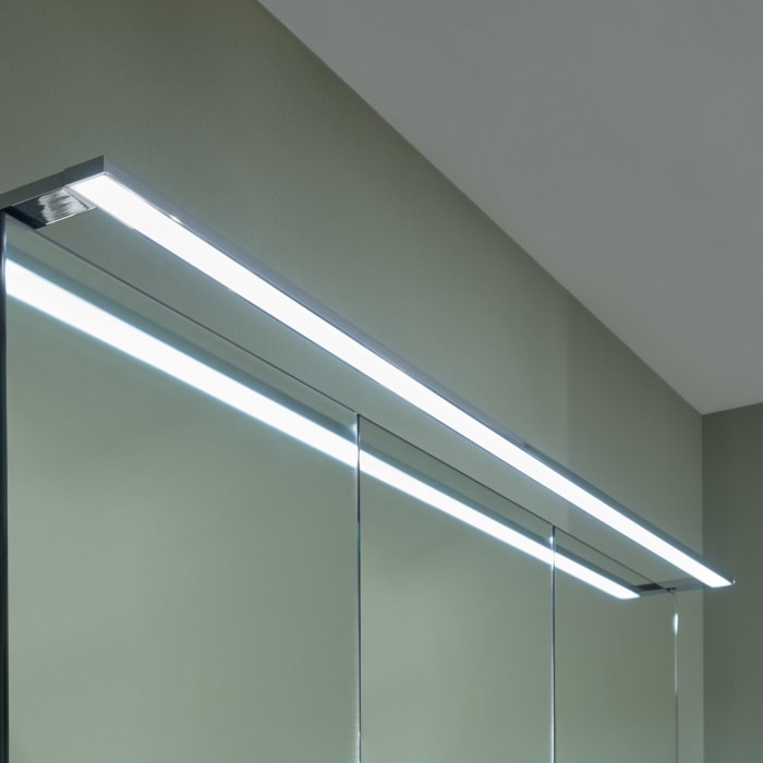 Sanipa Reflection Spiegelschrank MALTE 120 mit LED-Aufsatzleuchte