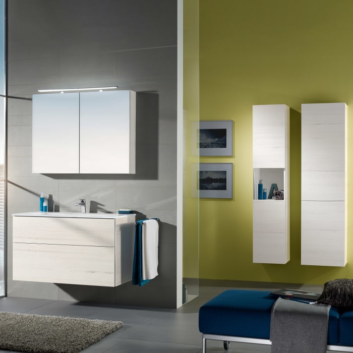 Sanipa Reflection Spiegelschrank MILLA 100 mit LED-Aufsatzleuchte