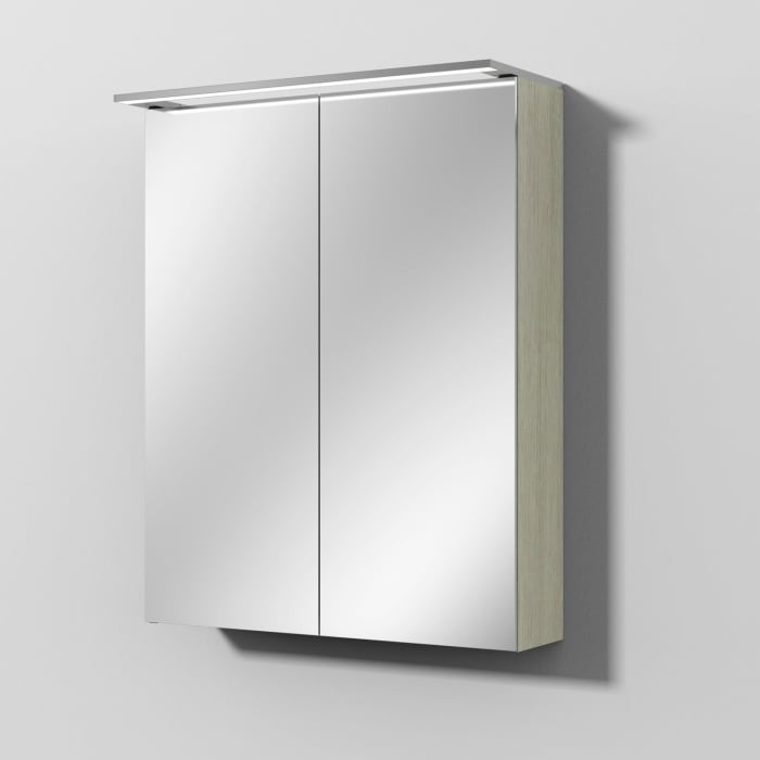 Sanipa Reflection Spiegelschrank MALTE 60 mit LED-Aufsatzleuchte